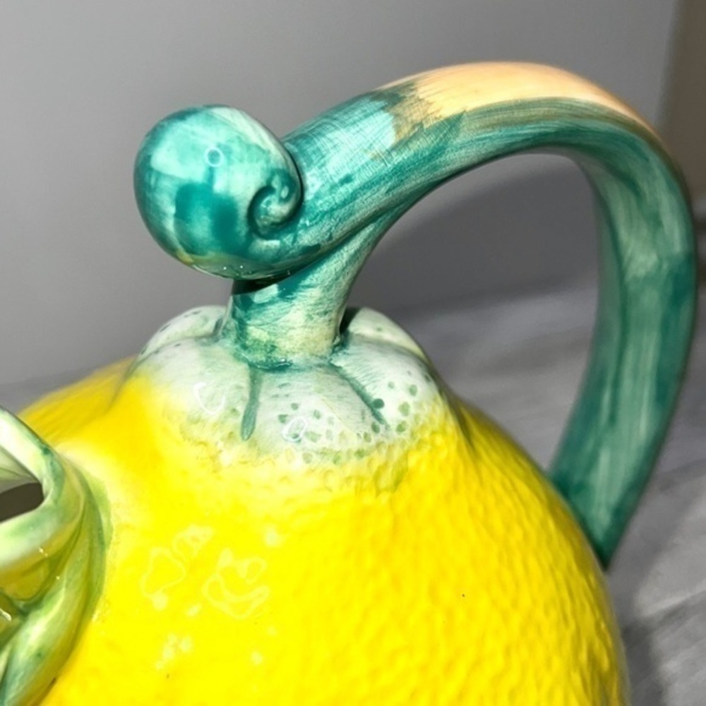 Vintage Lemon Majolica Pitcher by The Haldon Group - Picture 6 of 14